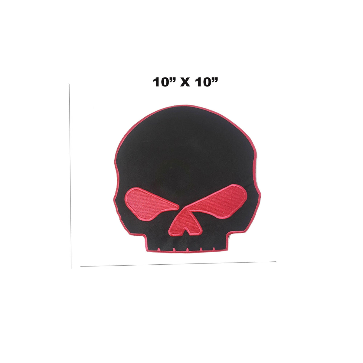 Half Skull Center Back Patch - Pink on Black for Biker Vest Jacket