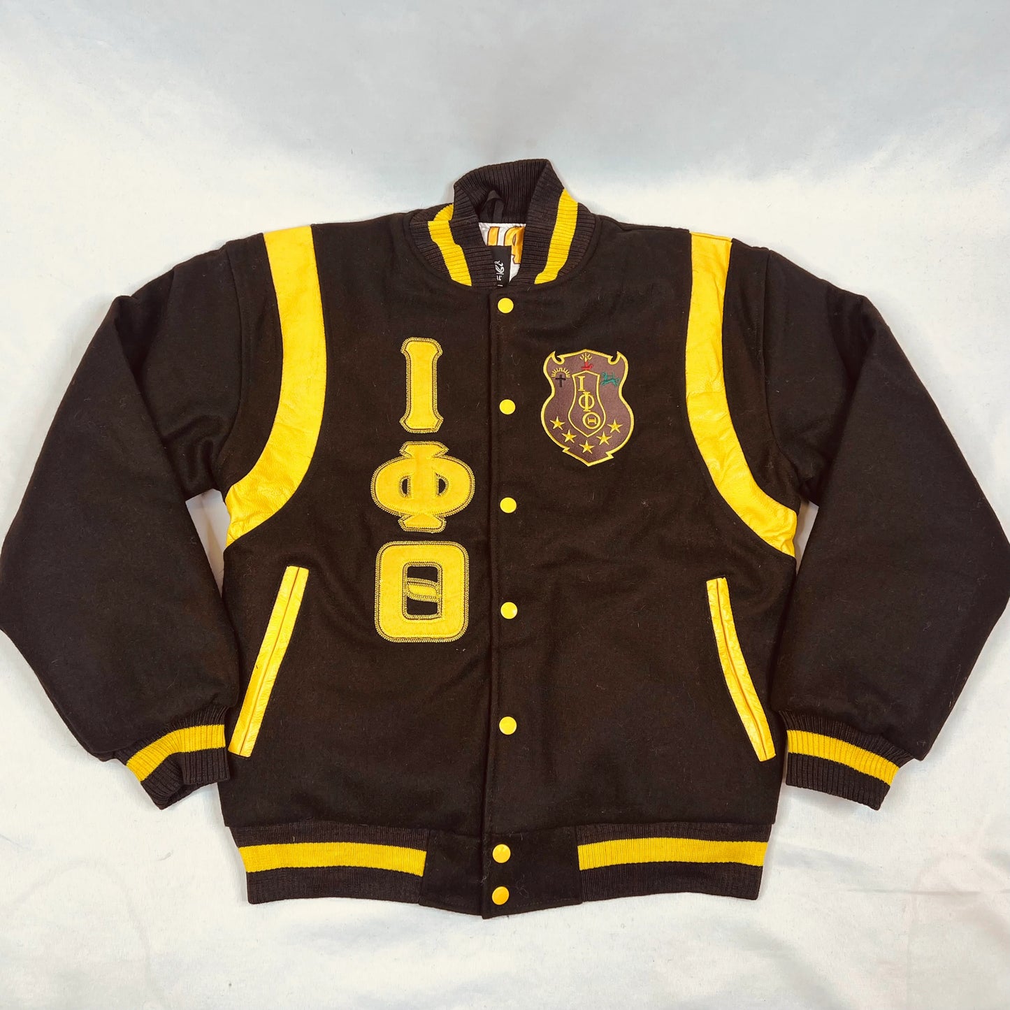 Iota Wool Letterman Jacket – Dark Chocolate Brown