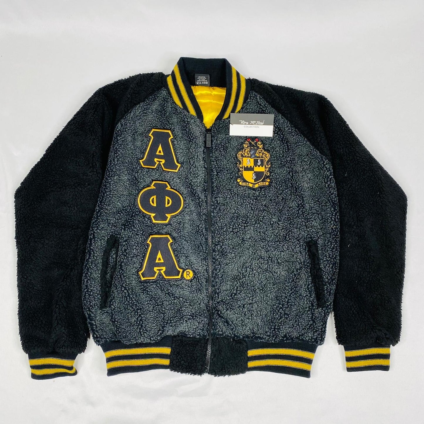 Alpha Sherpa Bomber Jacket – Warm Sherpa Bomber with Satin Lining
