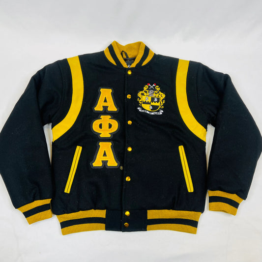 Alpha Wool & Leather Letterman Jacket