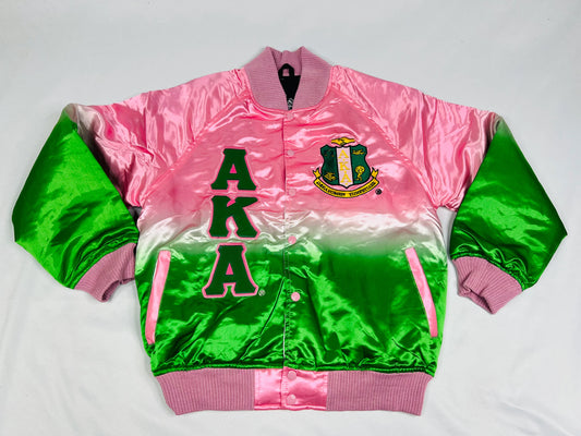 Alpha Kappa Alpha Ombré Satin Bomber Jacket