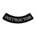 Instructor Round Border Iron On Sew On Bottom Rocker Large Back Patch for Jacket Vest