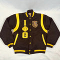 Iota Wool Letterman Jacket – Dark Chocolate Brown