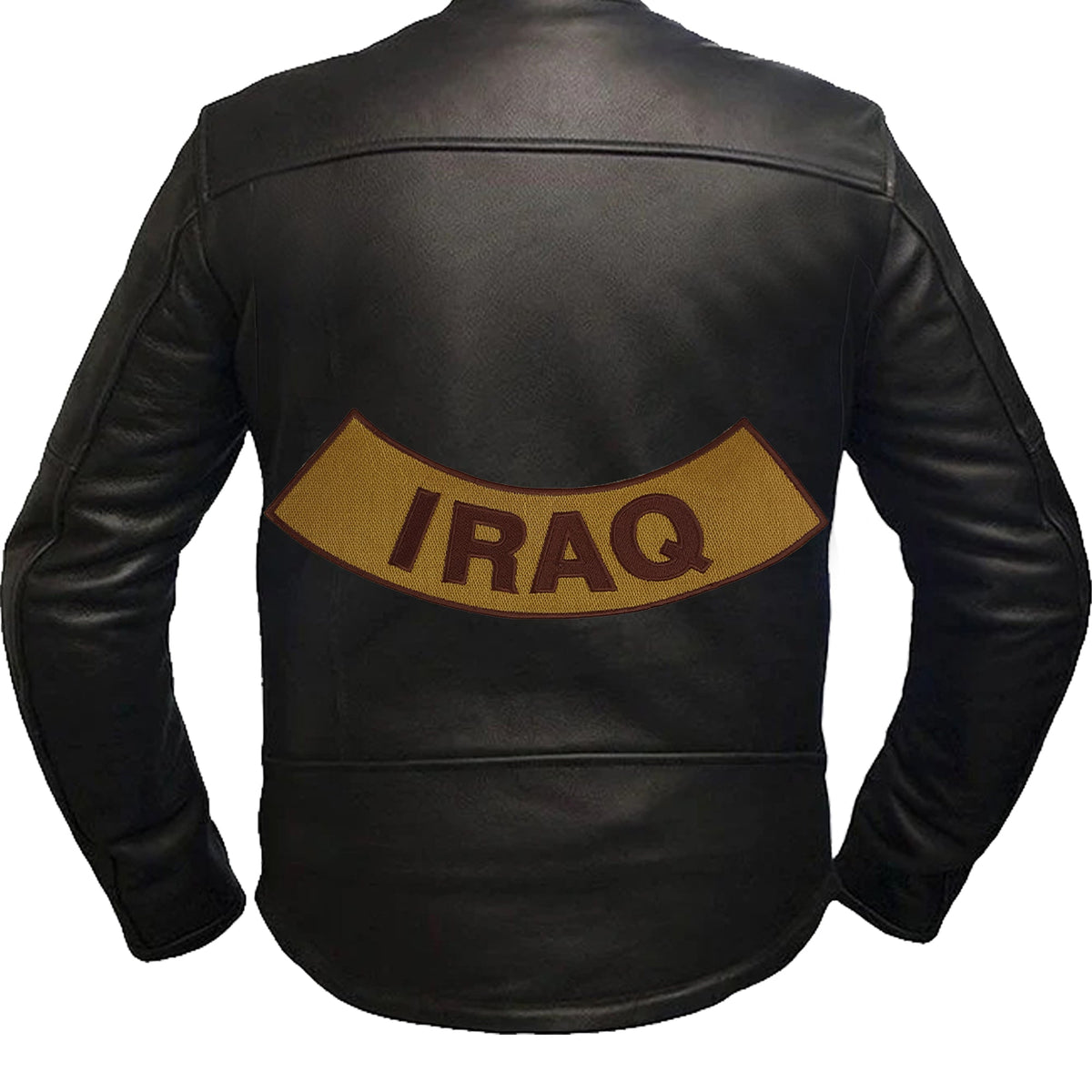 Iraq Iron On Sew On Bottom Rocker Large Back Patch for Jacket Vest