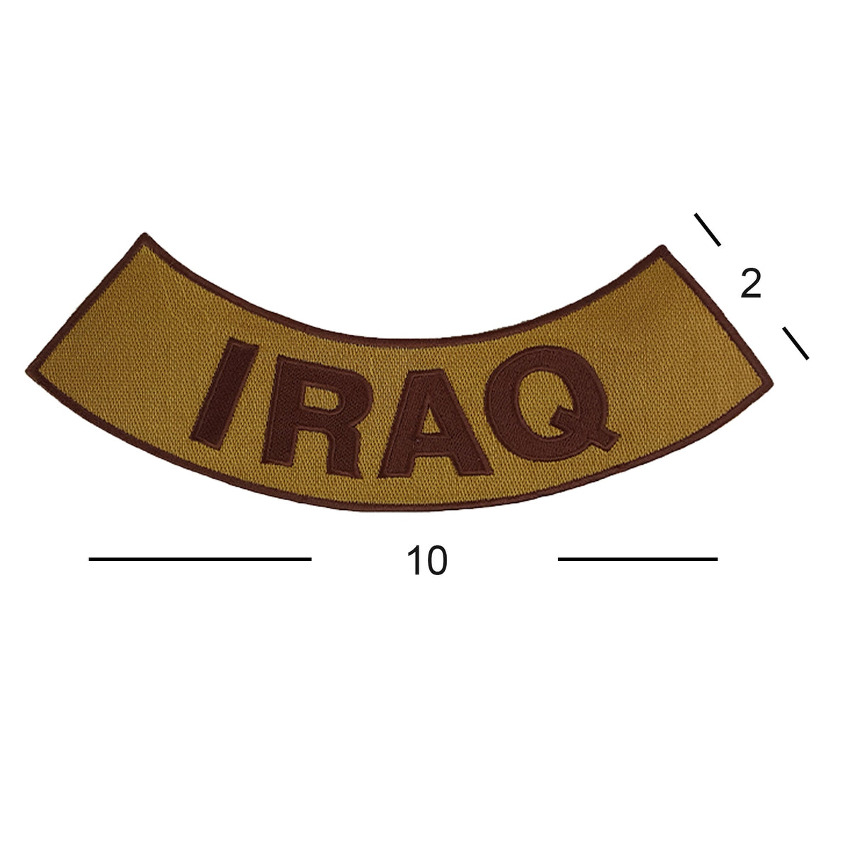Iraq Iron On Sew On Bottom Rocker Large Back Patch for Jacket Vest