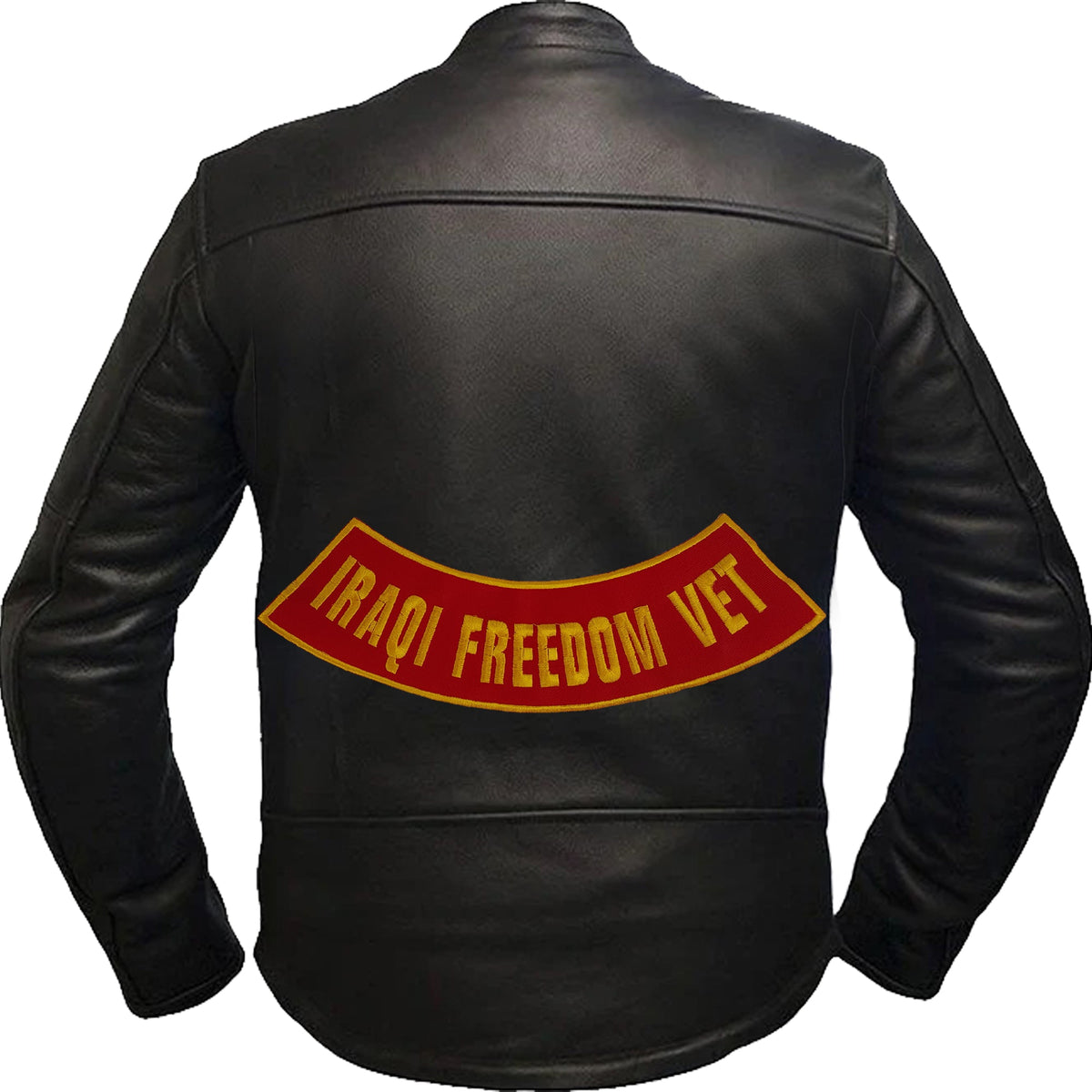 Iraqi Freedom Vet Bottom Rocker Patch - Iron On Sew On Large Back Patch for Biker Vest Jacket Veteran