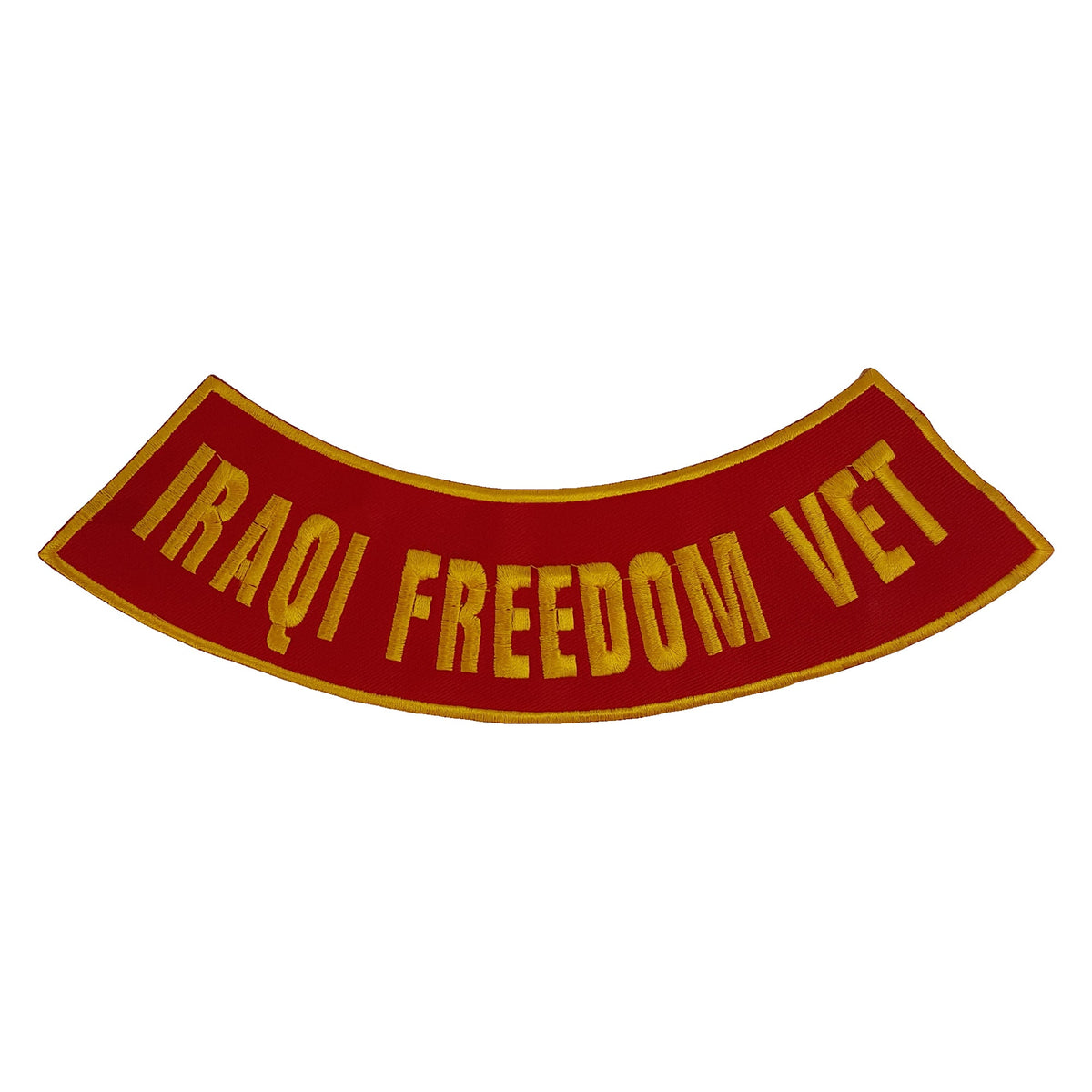 Iraqi Freedom Vet Bottom Rocker Patch - Iron On Sew On Large Back Patch for Biker Vest Jacket Veteran