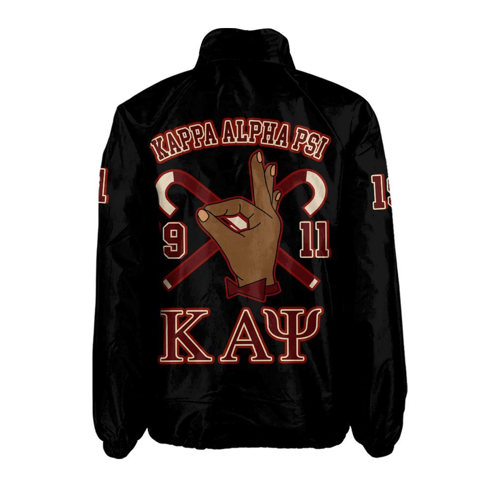 Kappa Alpha Psi Black Coach Jacket – Custom Embroidered Kappa Crossing Jacket