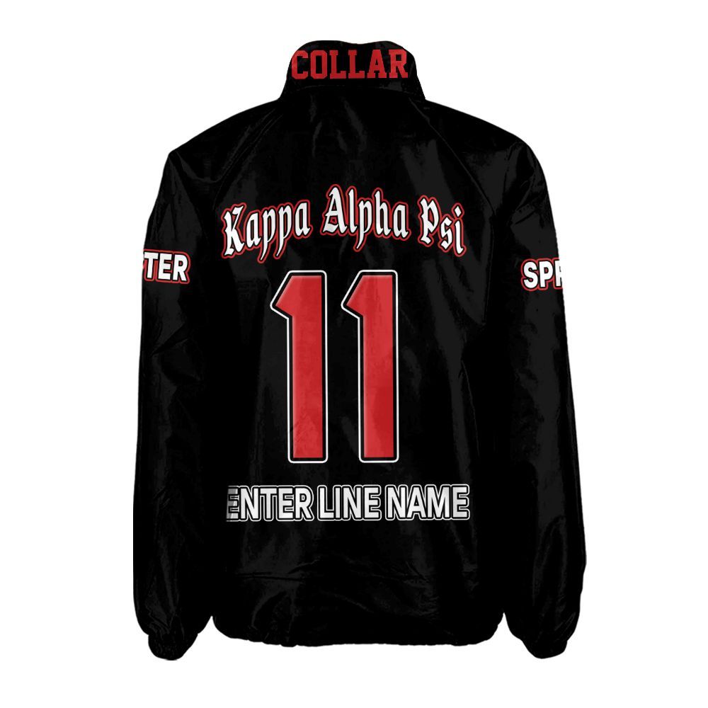 Kappa Alpha Psi Black Coach Jacket – Custom Embroidered Kappa Crossing Jacket