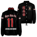 Kappa Alpha Psi Black Coach Jacket – Custom Embroidered Kappa Crossing Jacket