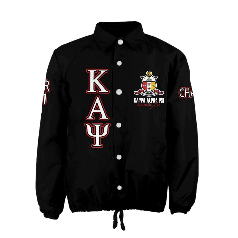 Kappa Alpha Psi Personalized Black Jacket – Custom Name, Number & Official Crest