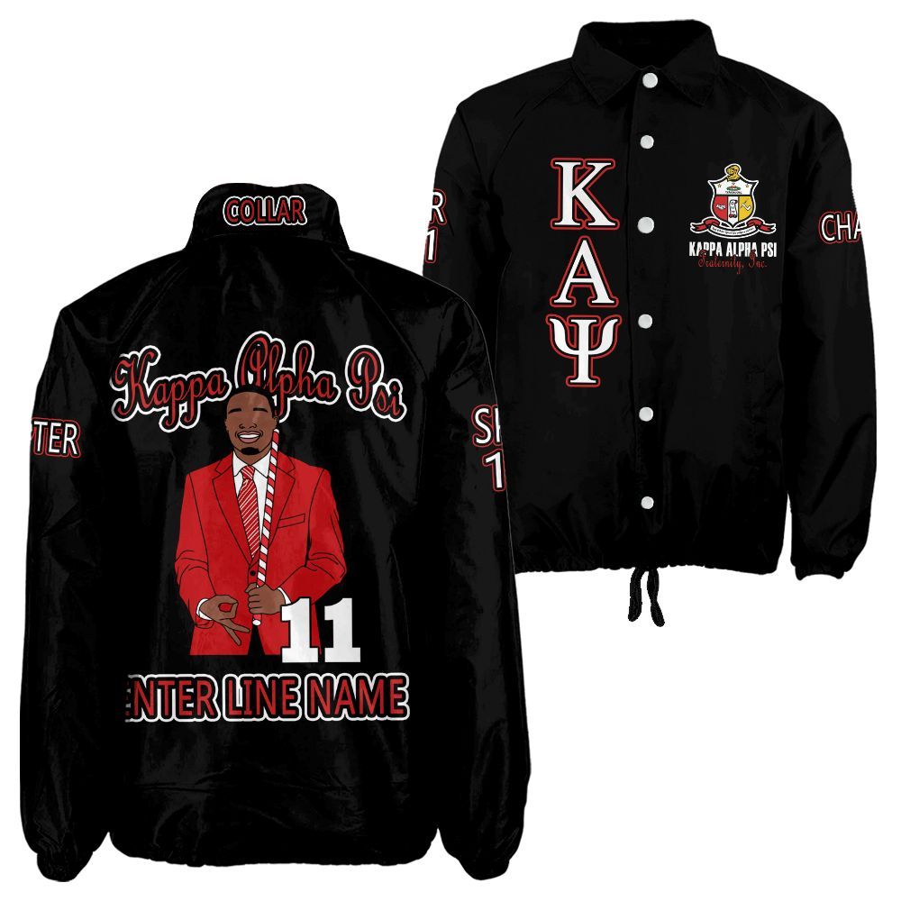 Kappa Alpha Psi Personalized Black Jacket – Custom Name, Number & Official Crest
