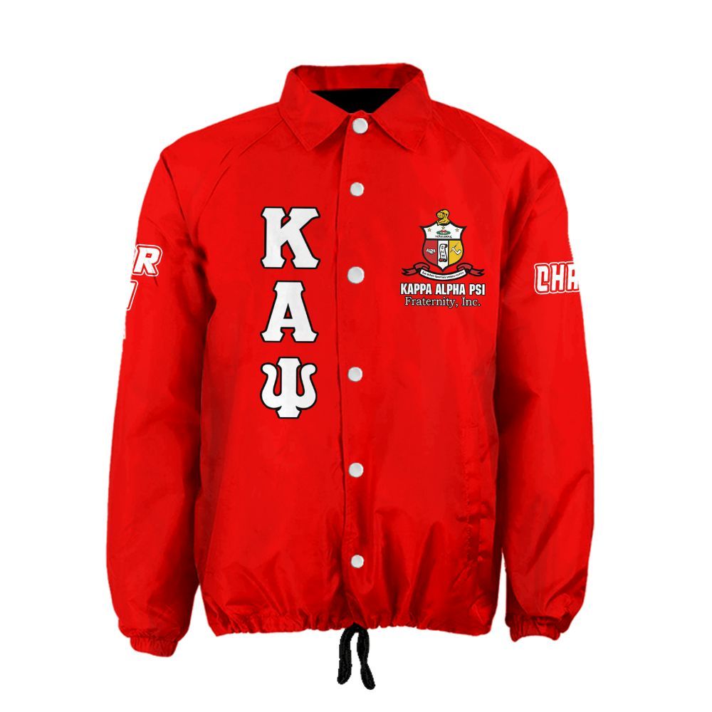 Kappa Alpha Psi Personalized Red Jacket – Custom Name, Number & Crest