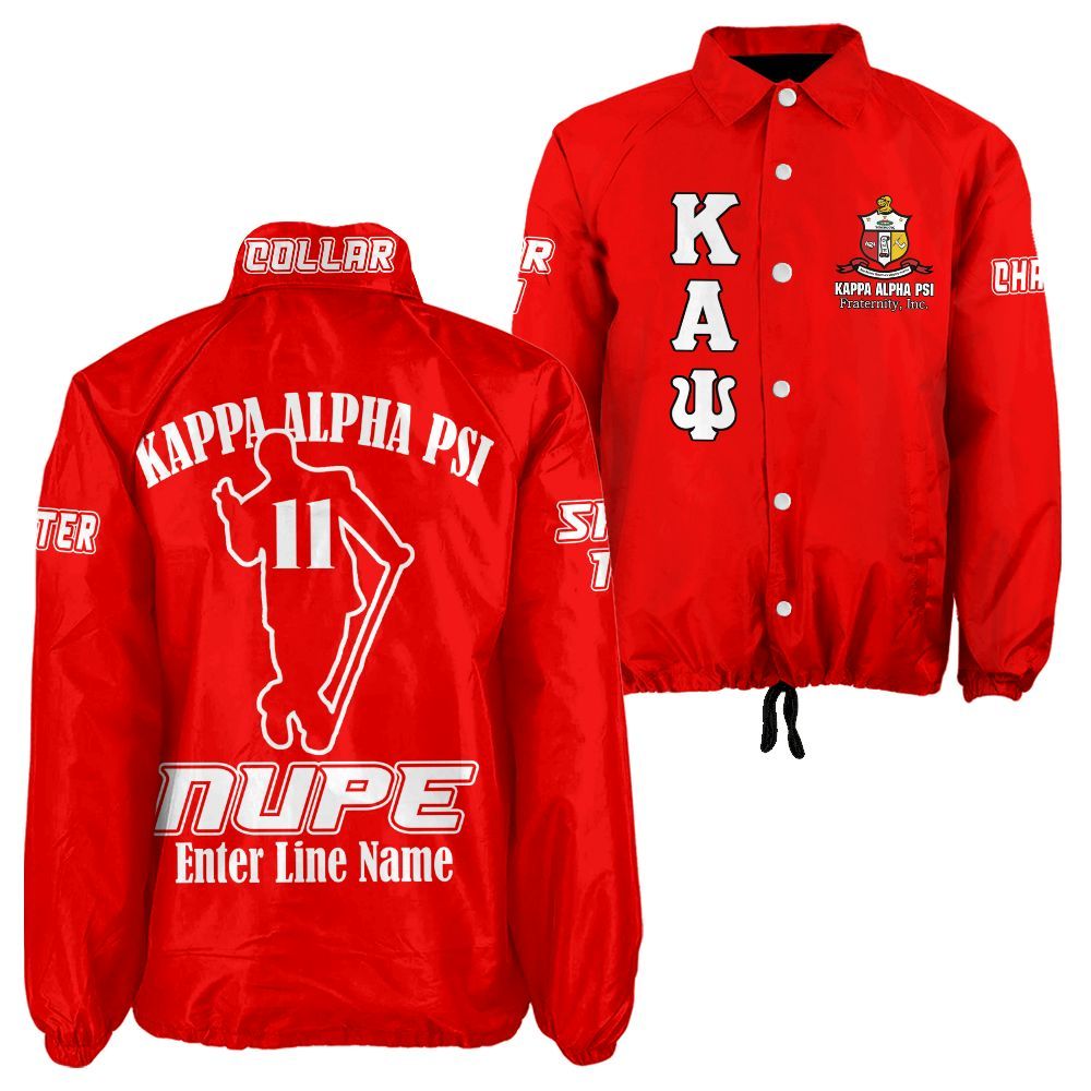Kappa Alpha Psi Personalized Red Jacket – Custom Name, Number & Crest