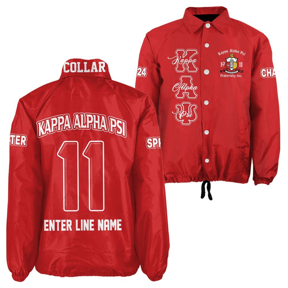 Kappa Alpha Psi Personalized Red Jacket – Custom Name, Number & Official Shield