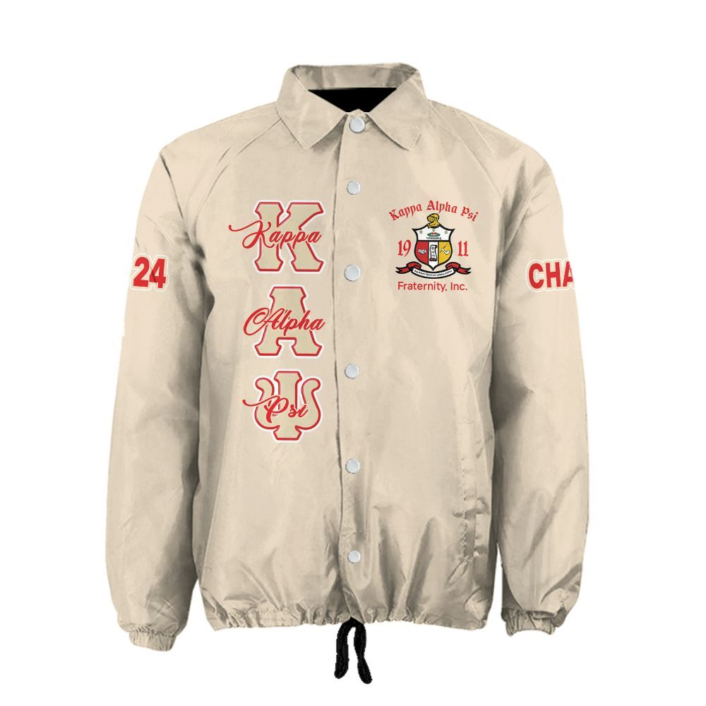 Kappa Alpha Psi Personalized Tan Jacket – Custom Name, Number & Official Shield