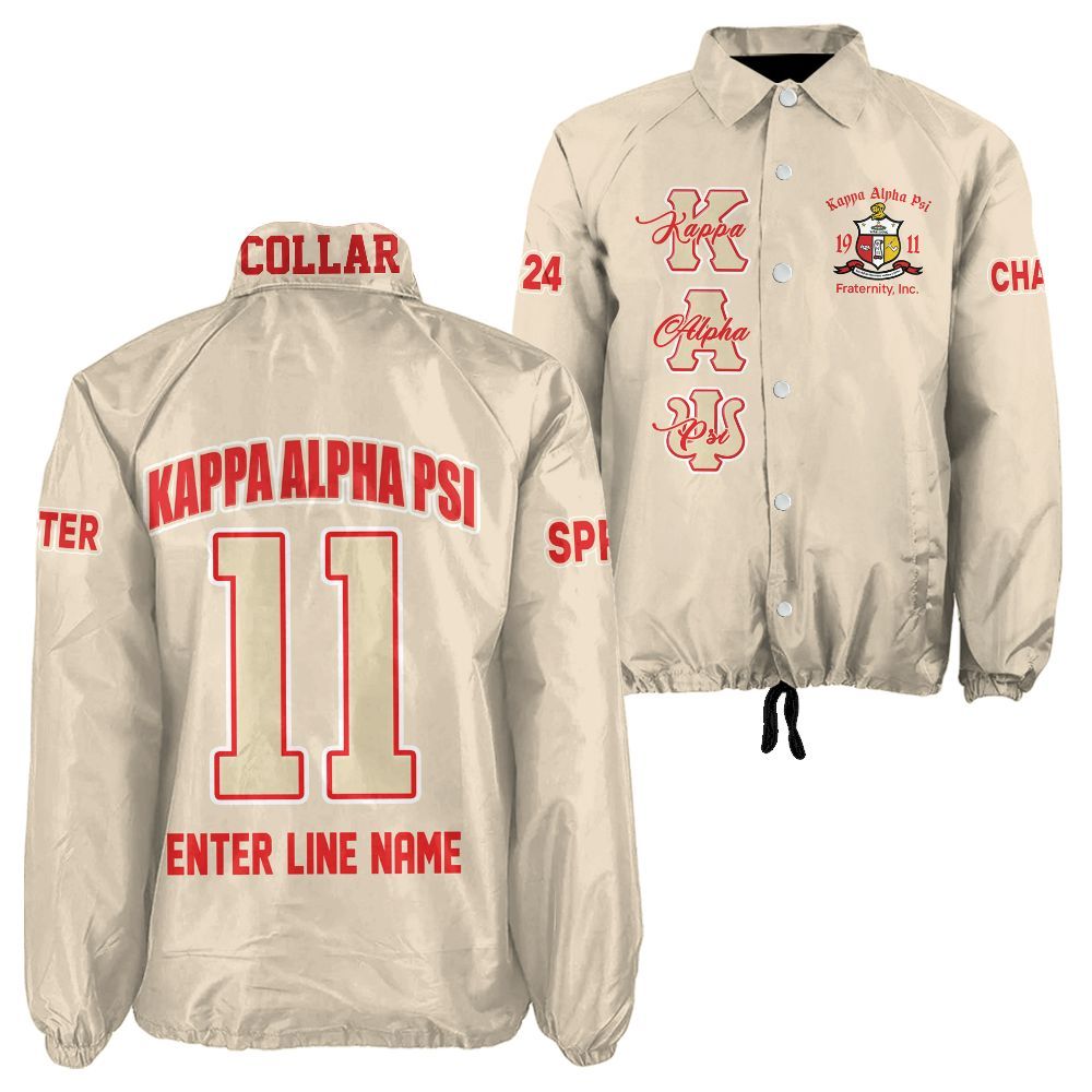 Kappa Alpha Psi Personalized Tan Jacket – Custom Name, Number & Official Shield
