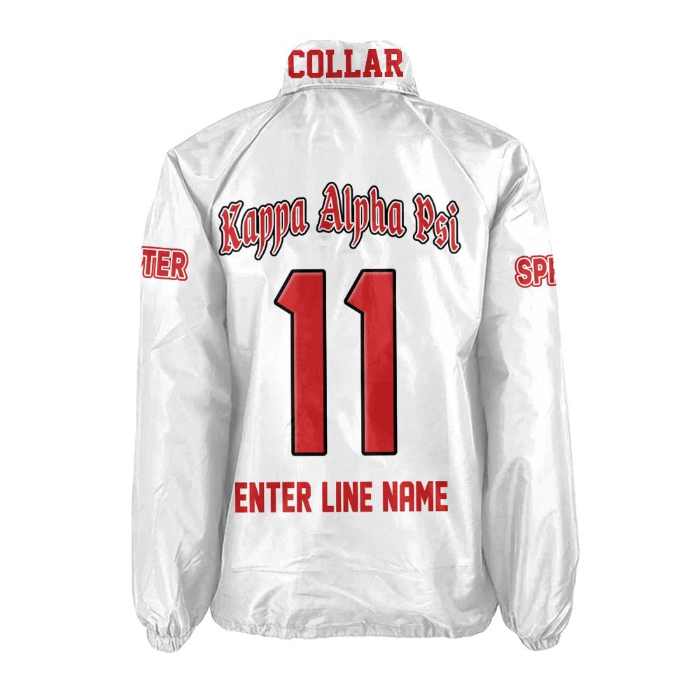 Kappa Alpha Psi Personalized White Jacket – Custom Name, Number & Official Shield