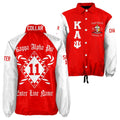 Kappa Alpha Psi Red & White Coach Jacket – Custom Embroidered Kappa Crossing Jacket