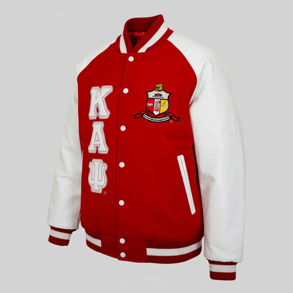 Kappa Alpha Psi Varsity Letterman Jacket - Wool & Leather Fraternity