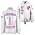Kappa Epsilon Psi "Elite Pearl" Coach Jacket – Custom Embroidered Military Sorority Jacket (White Edition)