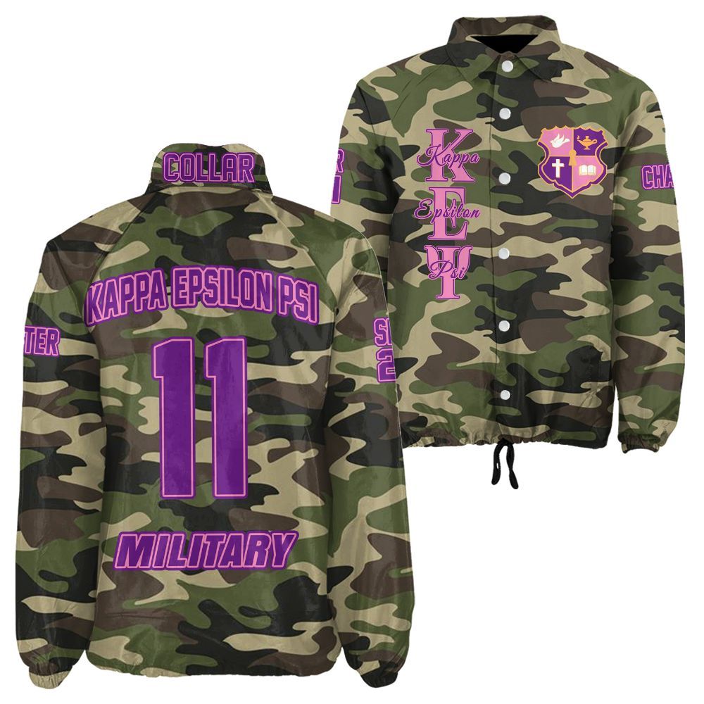 Kappa Epsilon Psi Military Sorority Crossing Jacket – Custom Crest & Name Embroidered Coach Jacket