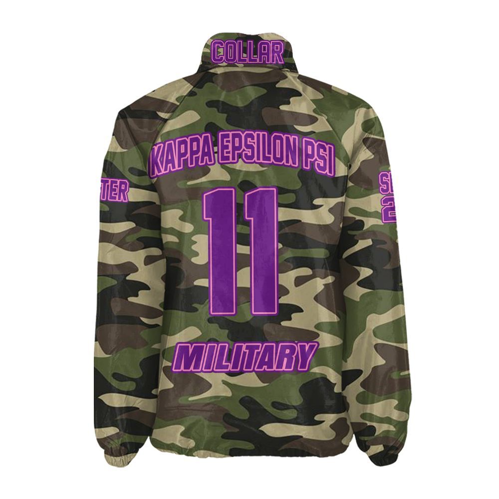 Kappa Epsilon Psi Military Sorority Crossing Jacket – Custom Crest & Name Embroidered Coach Jacket