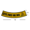 Live Free or Die Bottom Rocker Patch - Iron On Sew On Large Back Patch for Biker Vest Jacket