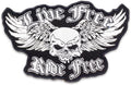 Live Free Ride Free Skull Center Back Patch - for Biker Vest Jacket
