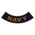 Navy Bottom Rocker Patch - Iron On Sew On Large Back Patch for Biker Vest Jacket Military Veteran