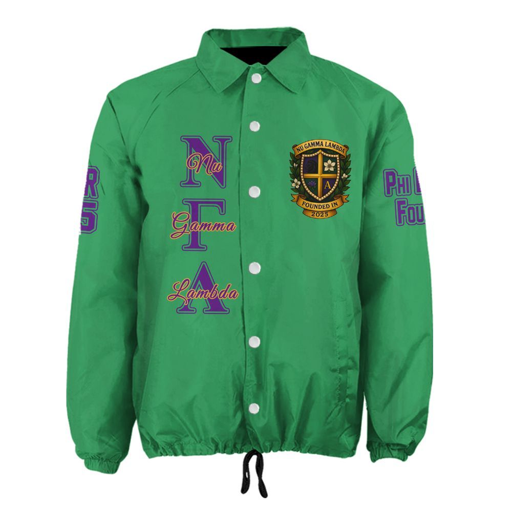 NGL Personalized Green Crossing Jacket – Purple Name, Number & Official Crest