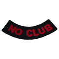 No Club Bottom Rocker Patch - Iron On Sew On Large Back Patch for Biker Vest Jacket