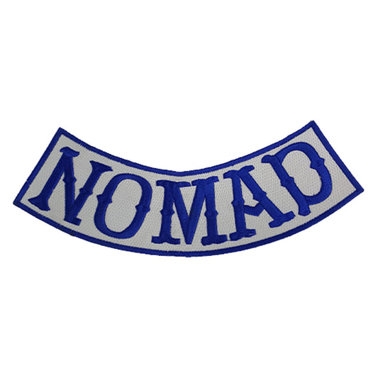Nomad Bottom Rocker Patch - Iron On Sew On Large Back Patch for Biker Vest Jacket