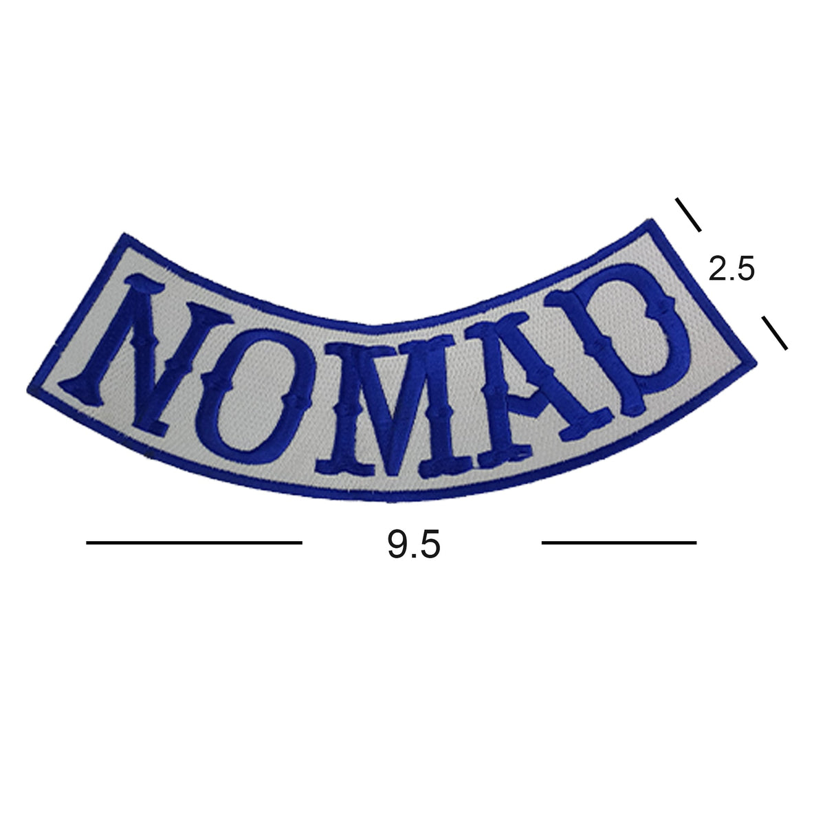 Nomad Bottom Rocker Patch - Iron On Sew On Large Back Patch for Biker Vest Jacket