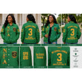 Nu Gamma Lambda Custom Line Crossing Jacket | Personalized Kelly Green Sorority Jacket | Custom Line Name, Number & Crossing Year Jacket