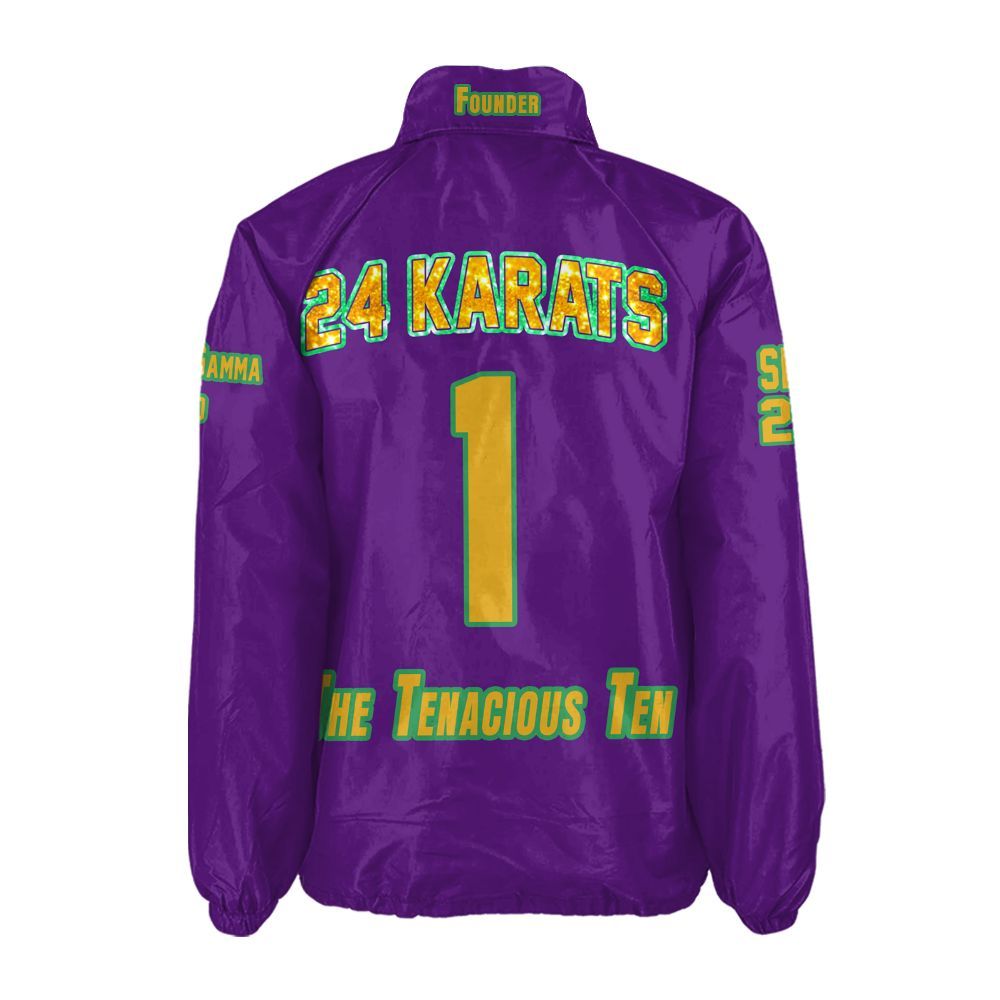Nu Gamma Lambda Purple Coach Jacket – Custom Embroidered NGL Crossing Jacket