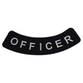 Officer Round Border Bottom Rocker Patch - Iron On Sew On Large Back Patch for Biker Vest Jacket
