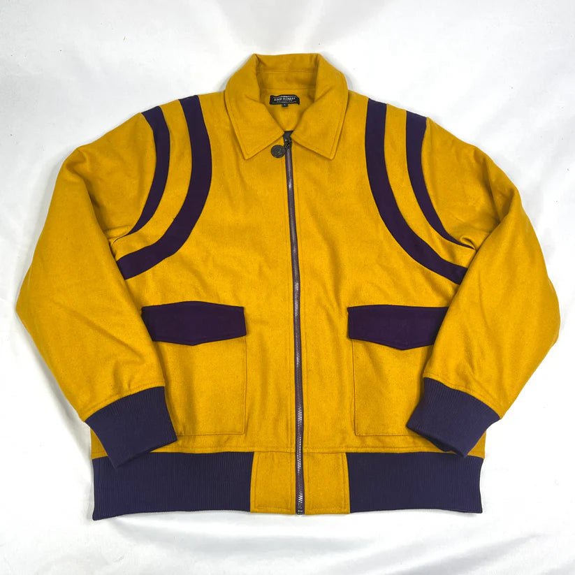 Omega Psi Phi Old Gold and Purple Wool Jacket - Wool Blend Fraternity