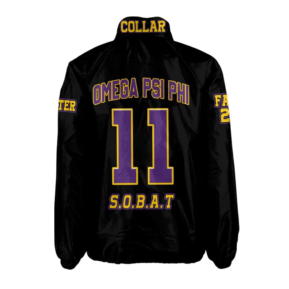Omega Psi Phi Personalized Black Line Jacket – Custom Name, Number & Official Shield