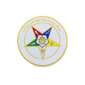Order of The Eastern Star Round Center Back Patch - Masonic OES for Biker Vest Jacket