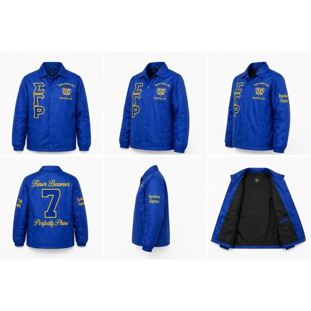 Personalized Sigma Gamma Rho Coach Jacket Custom Sorority Windbreaker | Custom D9