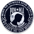 POW MIA You Are Not Forgotten Center Back Patch - Round Veteran for Biker Vest Jacket