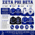 Premium 2-Tone Zeta Phi Beta Crossing Line Jacket Personalized | Custom D9
