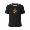 Premium Alpha Chenille Crest Shirt 3 - Pack – Luxury Gold - Trim Ringer Tee Bundle (True to Size)