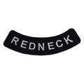 Red Neck Bottom Rocker Patch - White on Black Iron On Sew On Large Back Patch for Biker Vest Jacket