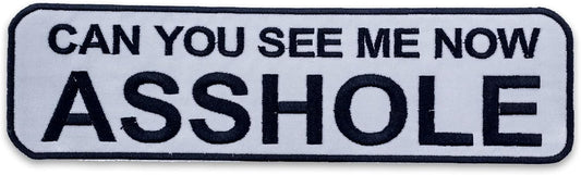 Reflective Can You See Me Center Back Patch - Safety for Biker Vest Jacket