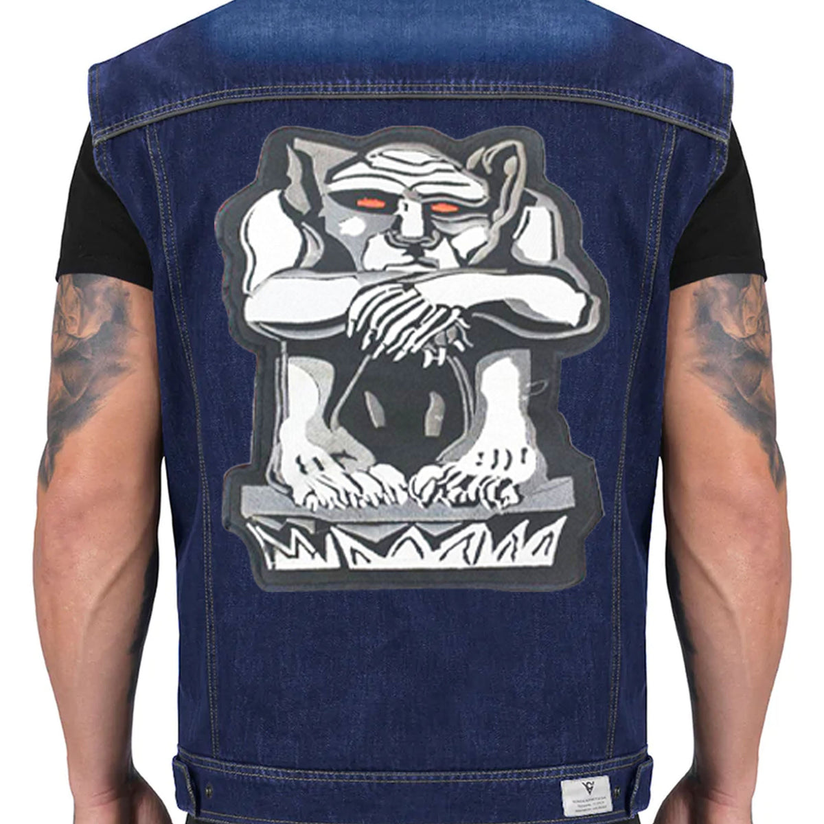 Reflective Gargoyle Center Back Patch - for Biker Vest Jacket