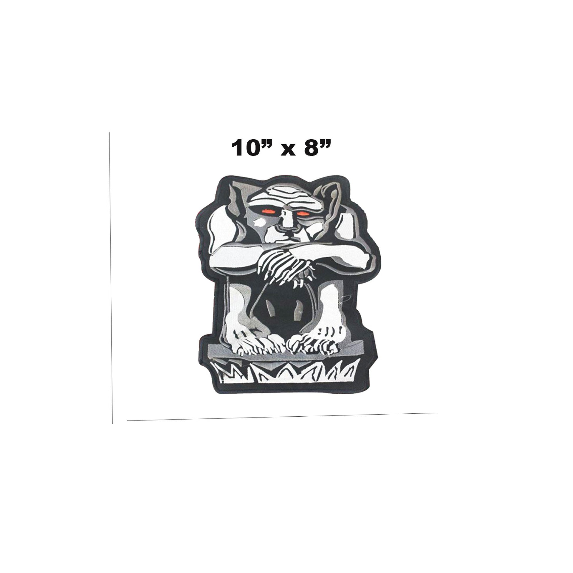 Reflective Gargoyle Center Back Patch - for Biker Vest Jacket