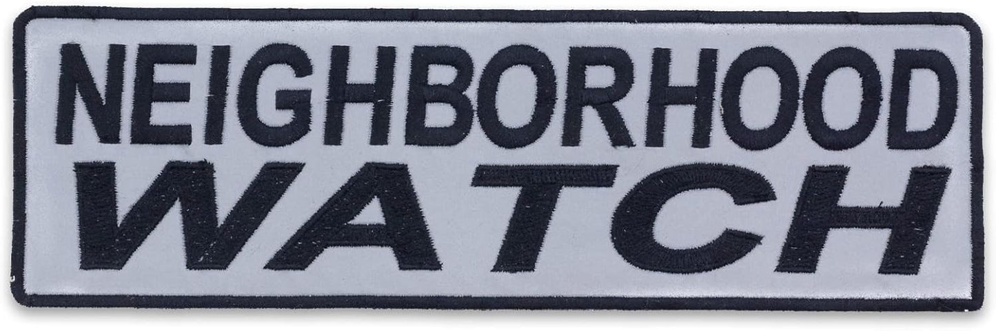 Reflective Neighborhood Watch Center Back Patch - for Biker Vest Jacket