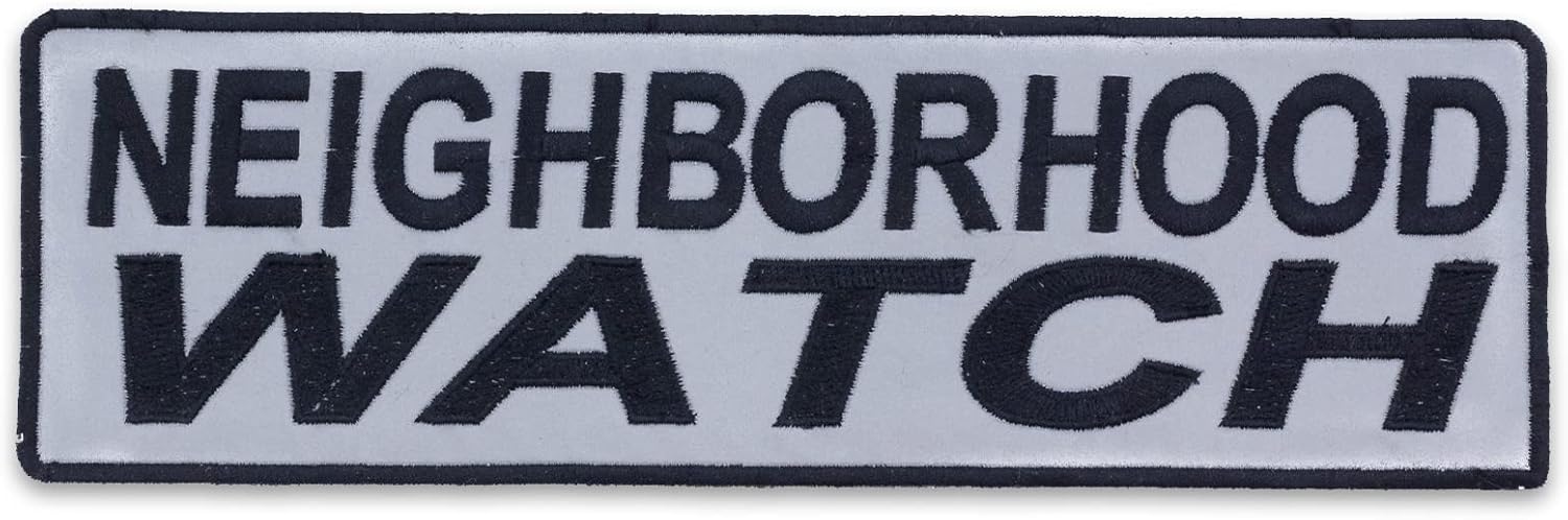 Reflective Neighborhood Watch Center Back Patch - for Biker Vest Jacket